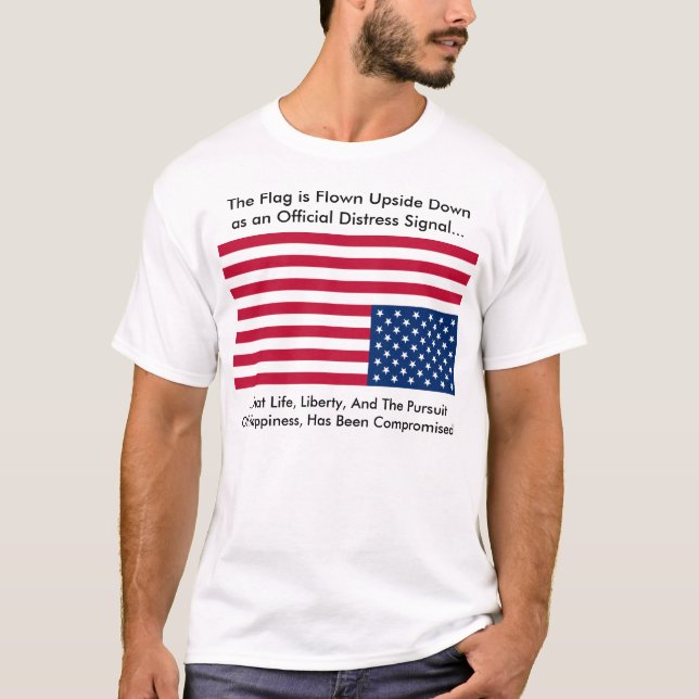 Umgedrehte Flagge T-Shirt (Vorderseite)
