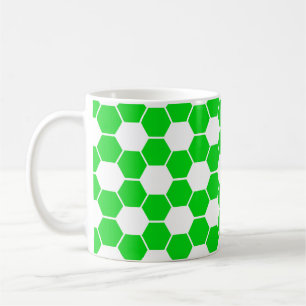 Umgedrehte Fußball-Textur Kaffeetasse
