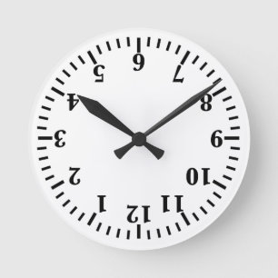 UMGEDREHTE WANDUHR! RUNDE WANDUHR