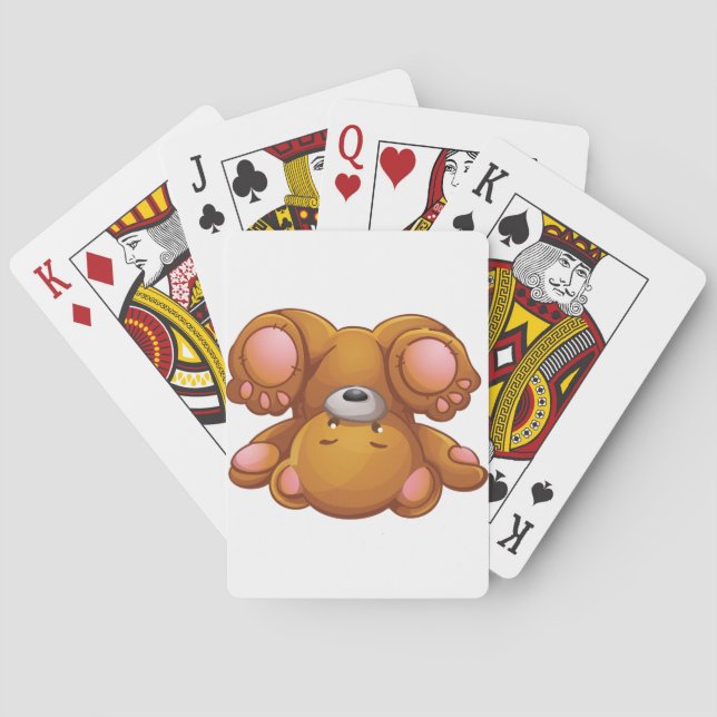 Umgedrehter Teddybär-Spielkarten Spielkarten (Rückseite)