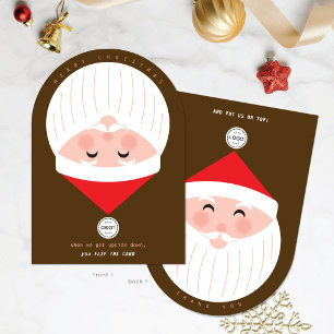 Umgedrehter Weihnachtsmann Corporate Brown Weihnac Einladung