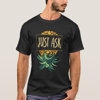 Umgedrehtes Eapple Frag Mich Subtiler Schwinger T-Shirt