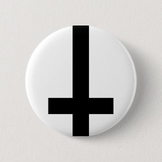 Umgedrehtes Kreuz Button