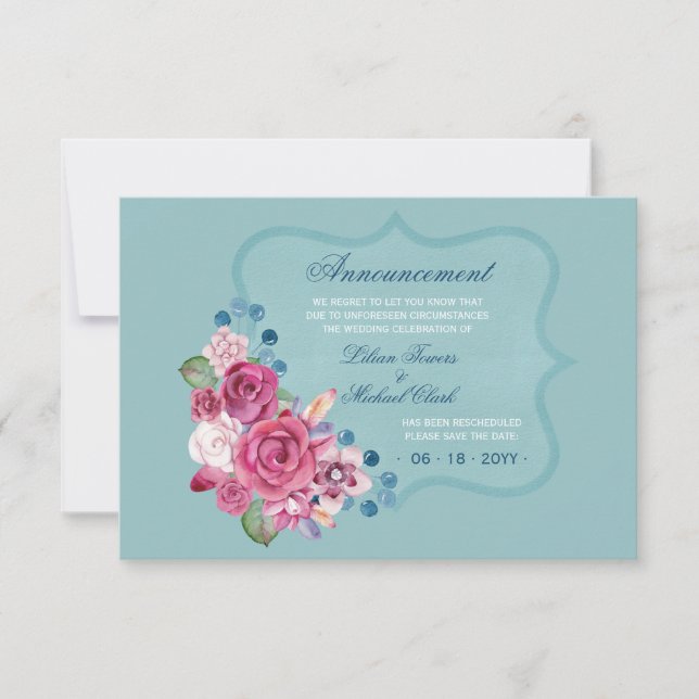 Umgefahrene Announcement Card Ankündigung (Vorderseite)