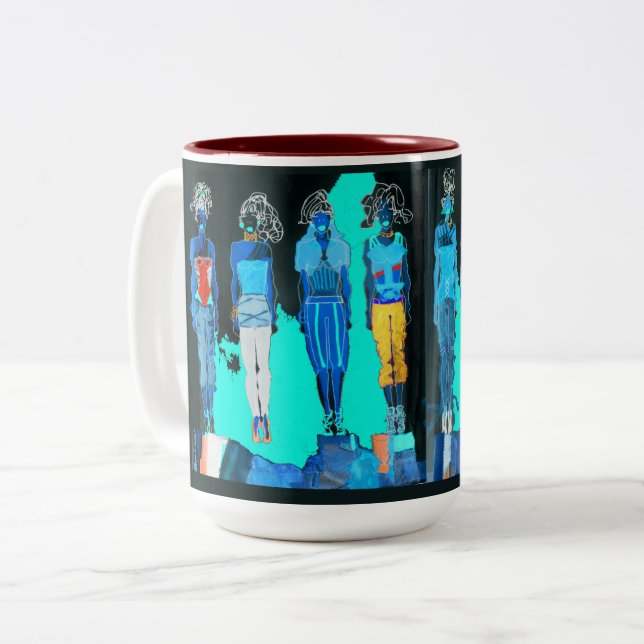 Umgekehrte Mode Zweifarbige Tasse (Vorderseite Links)