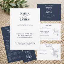 Umgekehrte Navy Ampersand-Hochzeit | Save the Date