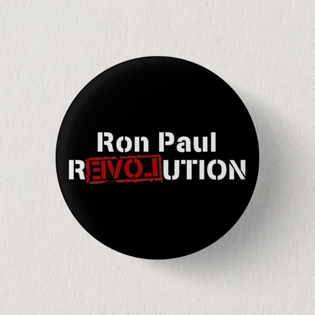 umgekehrte Ron Paul Revolution Button (Vorderseite)