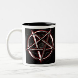 Umgekehrter Pentagram Zweifarbige Tasse