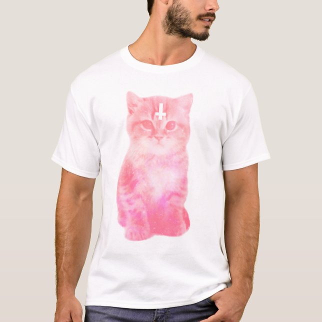 Umgekehrter Querpastellkatzen-T - Shirt (Vorderseite)