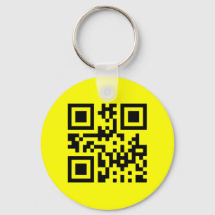 Umgekehrtes ☻ glückliches Gesicht -- QR Code Schlüsselanhänger