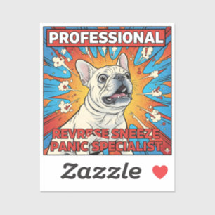 Umgekehrtes Niesen Panik Frenchie Lustiger Hund Ma Aufkleber
