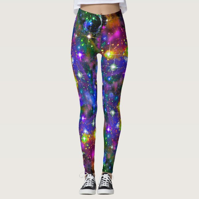 Umgekehrtes Sternenfeld über Leggings (Vorderseite)