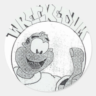 Umgekehrtes "Um Melvin Circle Logo Runder Aufkleber