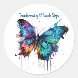 Umgestaltet durch 12 einfache Schritte Runder Aufkleber