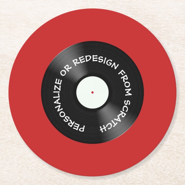 Umgestaltung von Scratch oder Personalize - Runder Pappuntersetzer (Vorderseite)