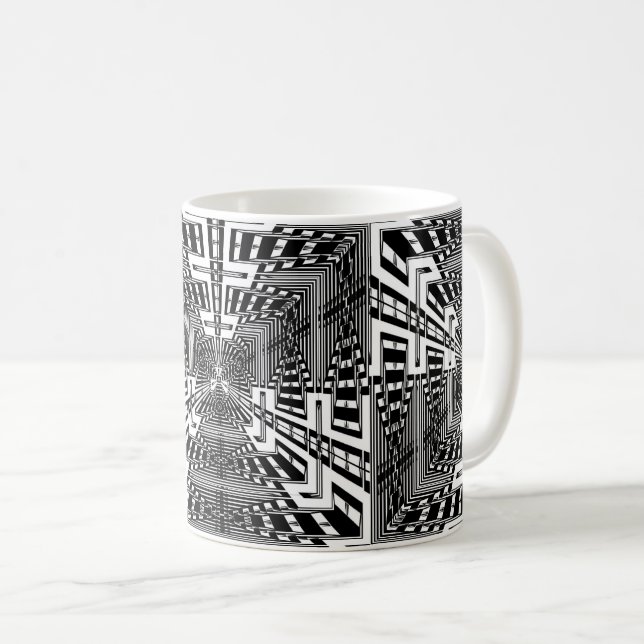 Umgewandelt reflektieren Sie Würfel Kaffeetasse (VorderseiteRechts)