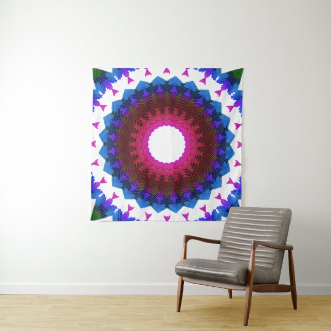 Umgewandelte Entzerrer-Mandala Wandteppich (Beispiel)