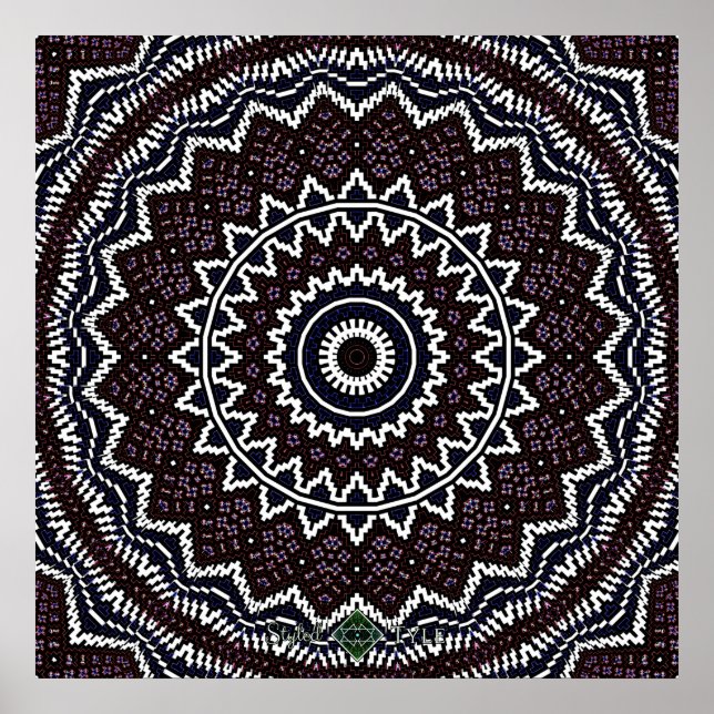 Umgewandelte Mosaik-Mandala 2 Poster (Vorne)