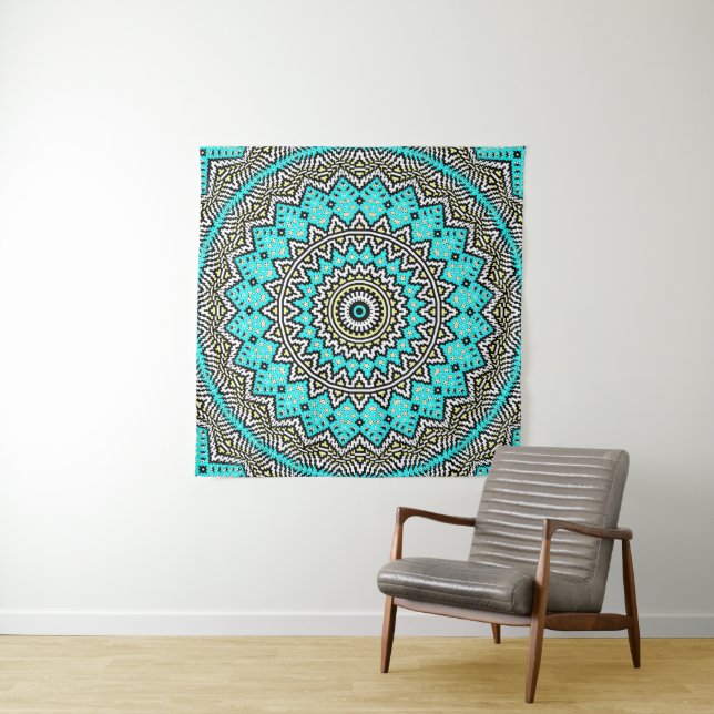 Umgewandelte Mosaik-Mandala 2 Wandteppich (Beispiel)