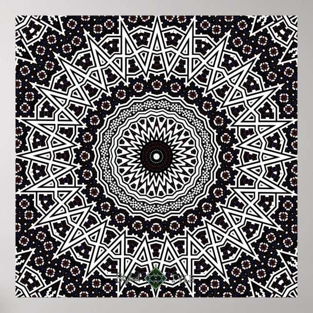 Umgewandelte Mosaik-Mandala Poster (Vorne)