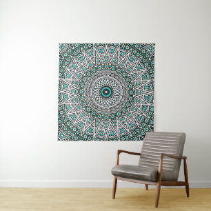 Umgewandelte Mosaik-Mandala Wandteppich