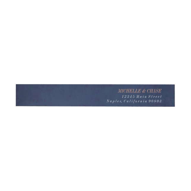 Umgriffsadressen-Etikett, Marineblau, wedding (Person)