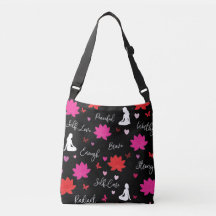 Umhängetasche | Lotus-Blumen-Selbstliebe-Design