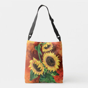 Umhängetasche mit Sonnenblumen Tragetaschen Mit Langen Trägern