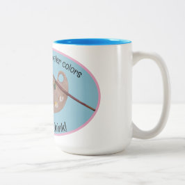 umhüllen, um ein Glas für Ihre Pinsel, Künstler od Zweifarbige Tasse