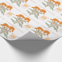 Umhüllung für den orangefarbenen Hochzeitstich Geschenkpapier