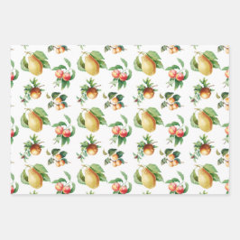 Umhüllung - Obst Geschenkpapier Set