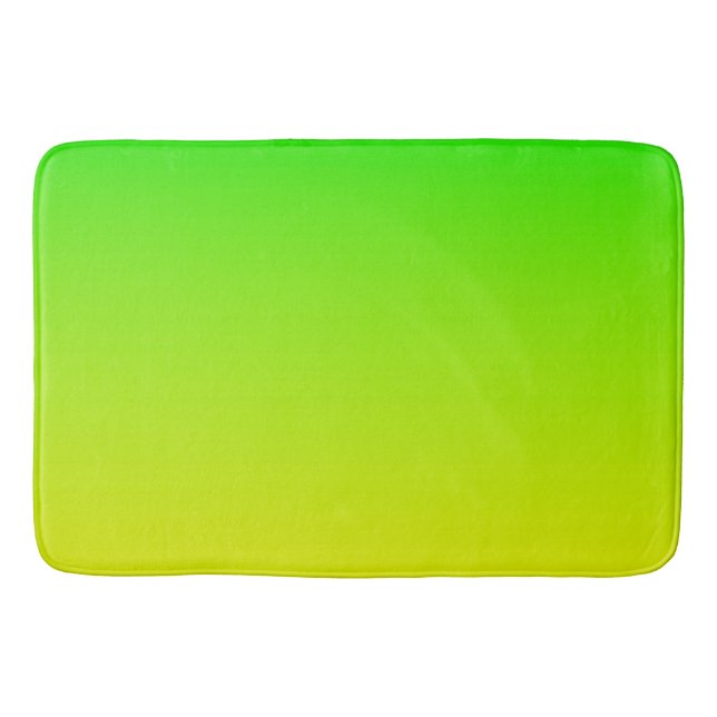 Umhüllungspapier aus grünem und gelbem Neongefälle Badematte (Vorderseite)