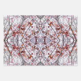 Umhüllungspapier: Entwurf für gebackene Kirschblos Geschenkpapier Set