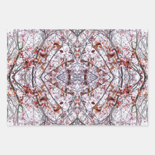 Umhüllungspapier: Entwurf für gebackene Kirschblos Geschenkpapier Set