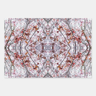 Umhüllungspapier: Entwurf für gebackene Kirschblos Geschenkpapier Set