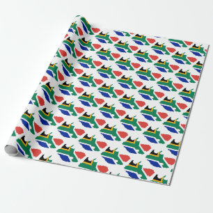 Umhüllungspapier für die südafrikanische Flagge Geschenkpapier