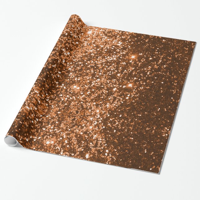 Umhüllungspapier für Glitzer aus Kupfer Geschenkpapier (Ungerollt)