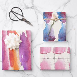 Umhüllungspapier für Wasserfarben  Geschenkpapier Set