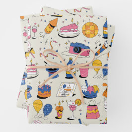 Umhüllungspapier Geschenkpapier Set