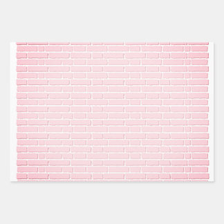 Umhüllungspapier mit rosa Ziegelwand Geschenkpapier Set