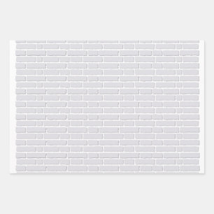 Umhüllungspapier mit weißer Backsteinwand Geschenkpapier Set