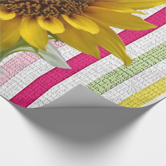Umhüllungspapier Sonnenblumen Geschenkpapier (Ecke)