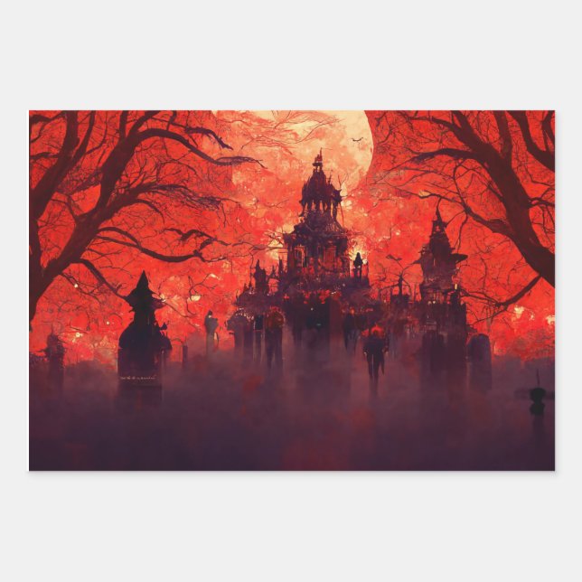 Umhüllungspapierhalloween Geschenkpapier Set (Vorderseite)