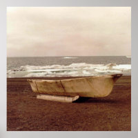 Umiak Walrus Skin Whalers Boat Foto entwickelt