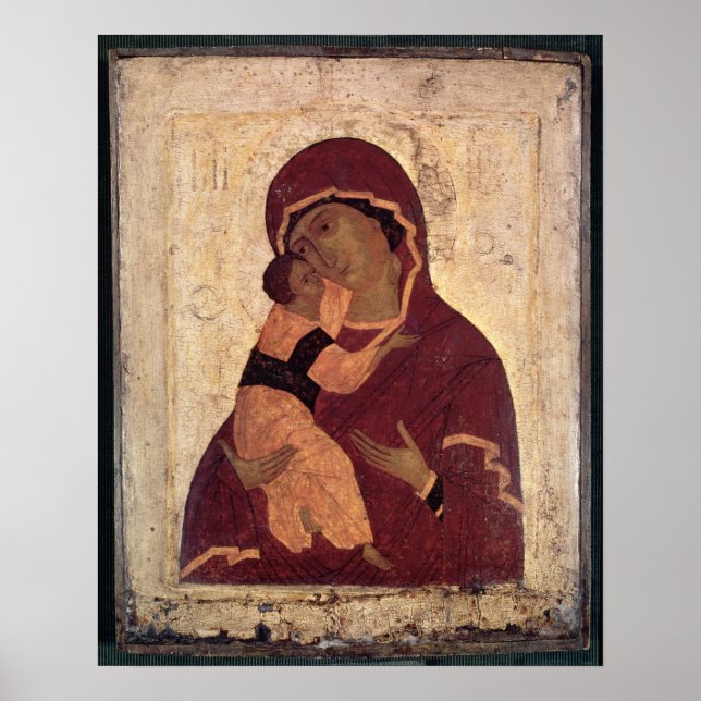 Umilenie Jungfrau Wladimir, Moskauer Schule Poster (Vorne)