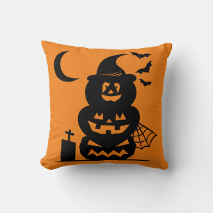 Umkehrbare Halloween-Kürbisse Kissen