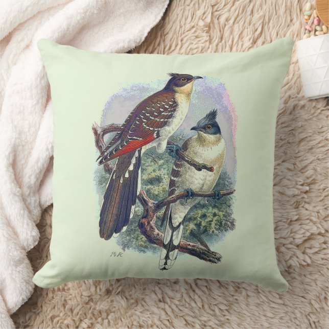 Umkehrbare Vintage Vogelarten Natur Kissen (Decke)