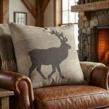 Umkehrbare Wurfkissen mit Elchsilhouette