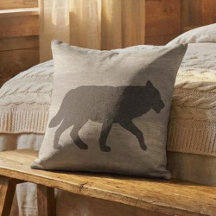 Umkehrbarer Wurfkissen mit Wolfssilhouette