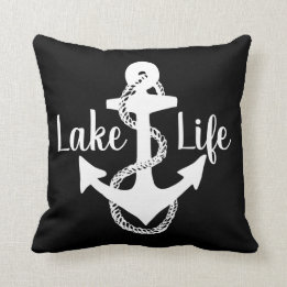 Umkehrende 2-seitige nautische SEE LIFE + ANCHOR | Kissen